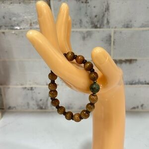 Cute brown Beaded Elastic Bracelet